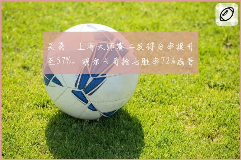 吴易昺上海大师赛二发得分率提升至57%，胡尔卡奇抢七胜率72%成晋级隐患